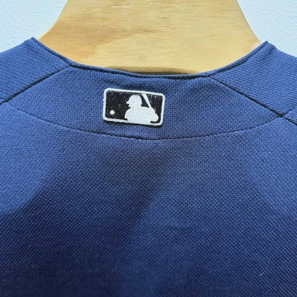 Majestic Detroit Tigers MLB Baseball Jersey Mens Medium Navy Blue Authentic 6500